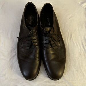 Calvin Klein Men's Dark Brown Leather Shoes